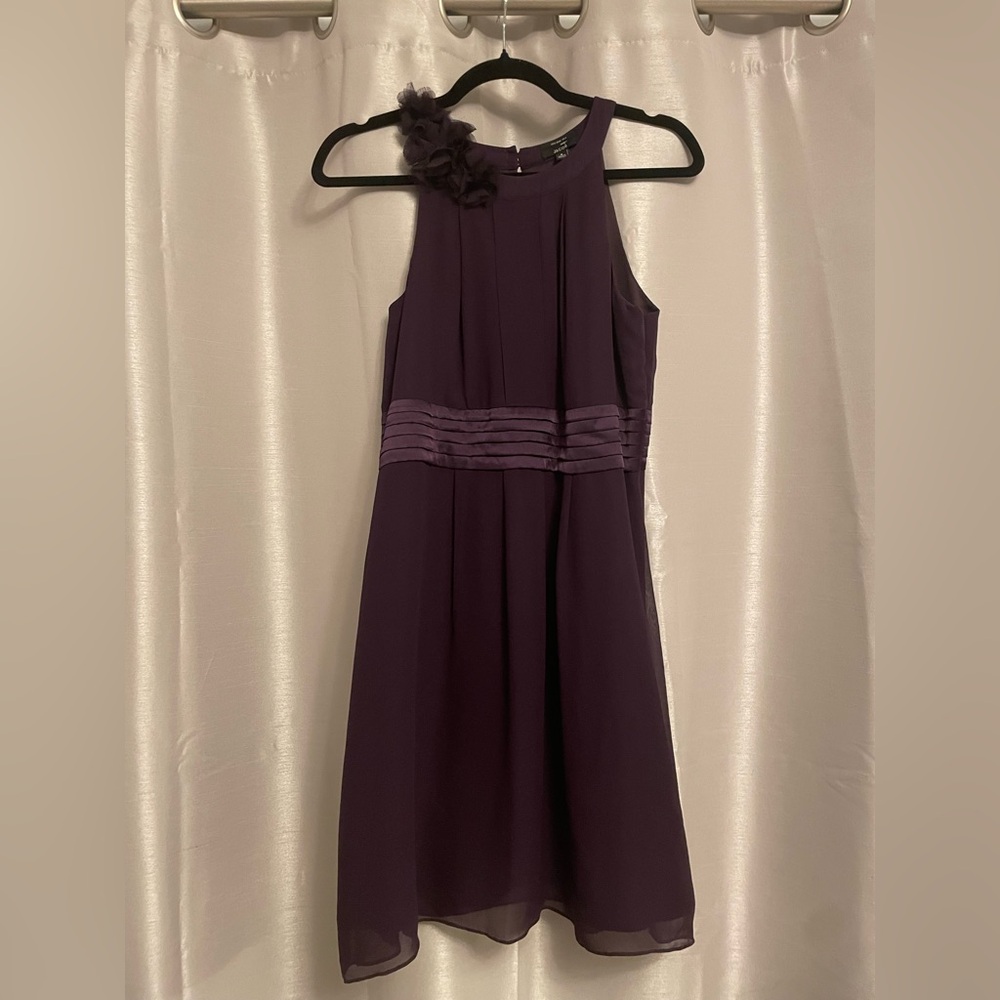Elegant Purple Sleeveless Dress